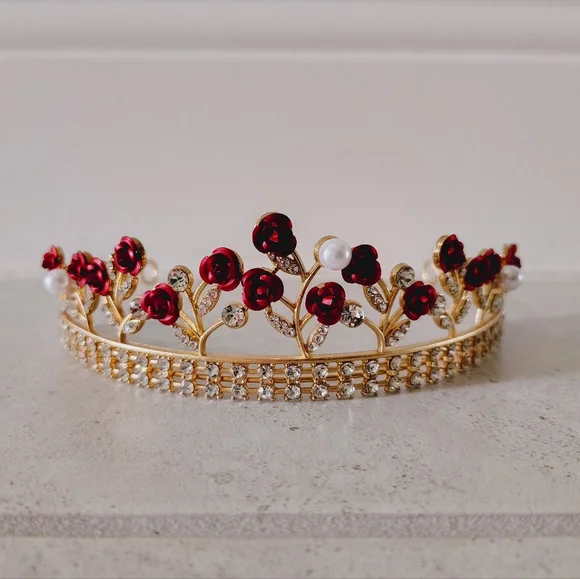 Red Princess Dress with Crown